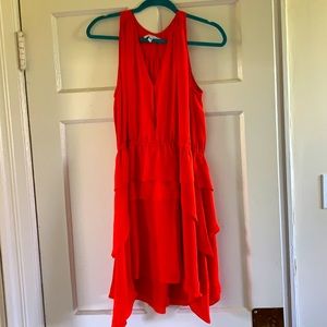 Red silk Derek Lam dress